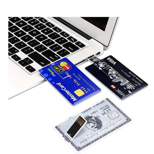 Clé USB ultra-mince 128 Go en forme de carte bancaire, pratique et stylée