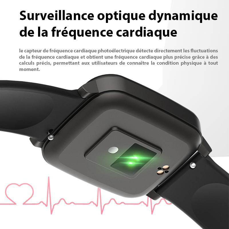 Montre Thermo-watch Innovante : Suivi Température & Rythme Cardiaque