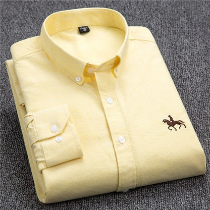 Chemise OXFORD en coton à manches longues - Élégance et confort réunis.