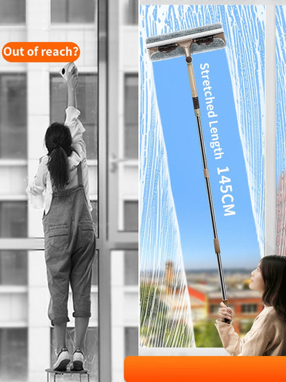 Nettoyeur de Vitres Rotatif 2 en 1 - Nettoyage Facile et Efficace