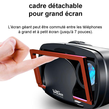 Casque VR 3D avec Lunettes Intégrées et Télécommande - Plongez dans l'Immersion