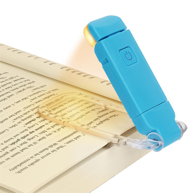 Lampe de Lecture LED Rechargeable avec Marque-Page et Clip Pratique