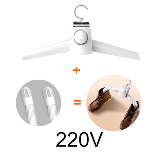 Séchoir électrique 2 en 1 pour linge et chaussures