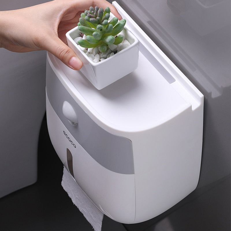 Distributeur de Papier Toilette Pratique avec Rangement Élégant
