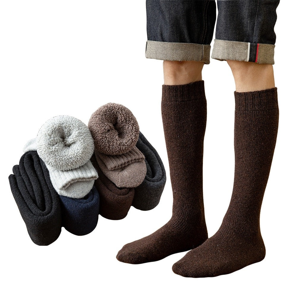 Chaussettes Longues en Laine Mérinos pour un Confort Hivernal Inégalé