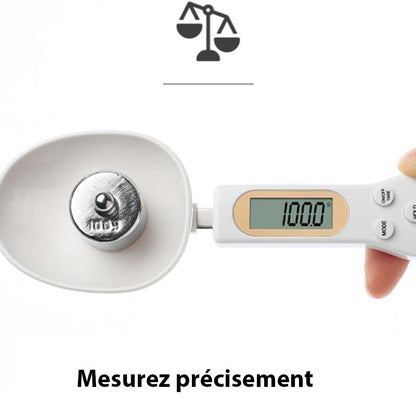 Balance de Cuisine Numérique avec Affichage Clair et Cuillère de Mesure Précise