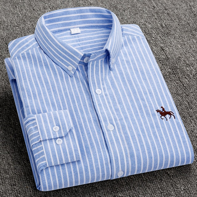 Chemise OXFORD en coton à manches longues - Élégance et confort réunis.