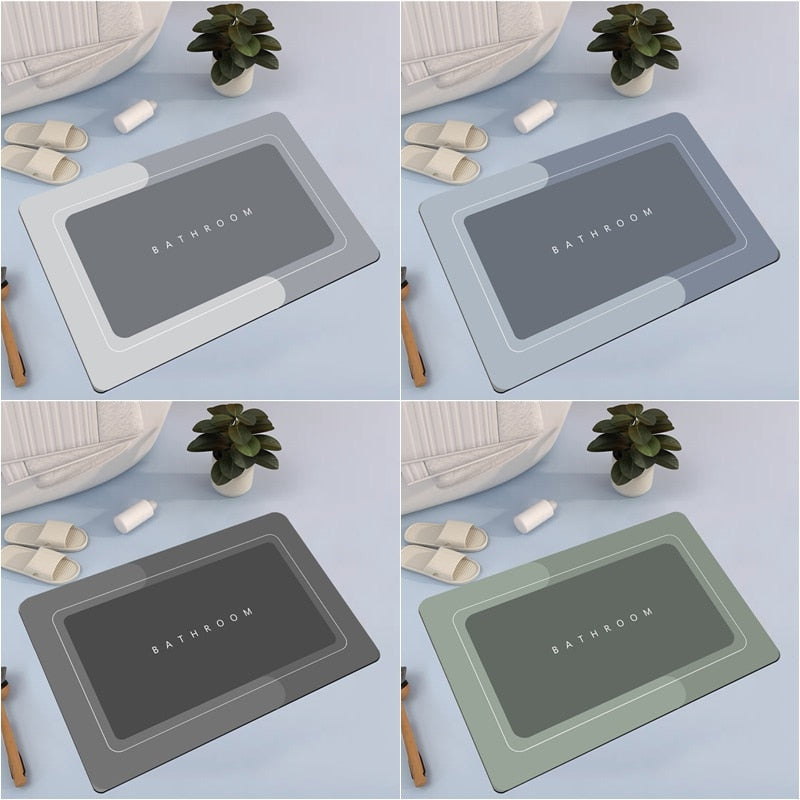 Tapis de douche super absorbant et anti-glisse en cuir Nappa