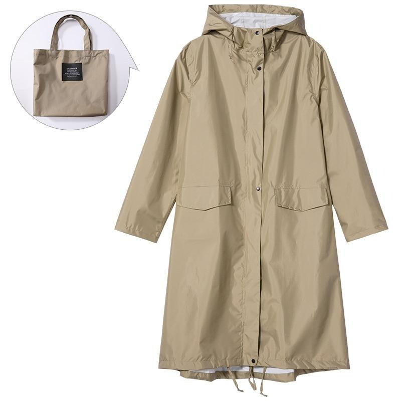 Trench Imperméable à Capuche pour Femme - Élégance et Confort sous la Pluie
