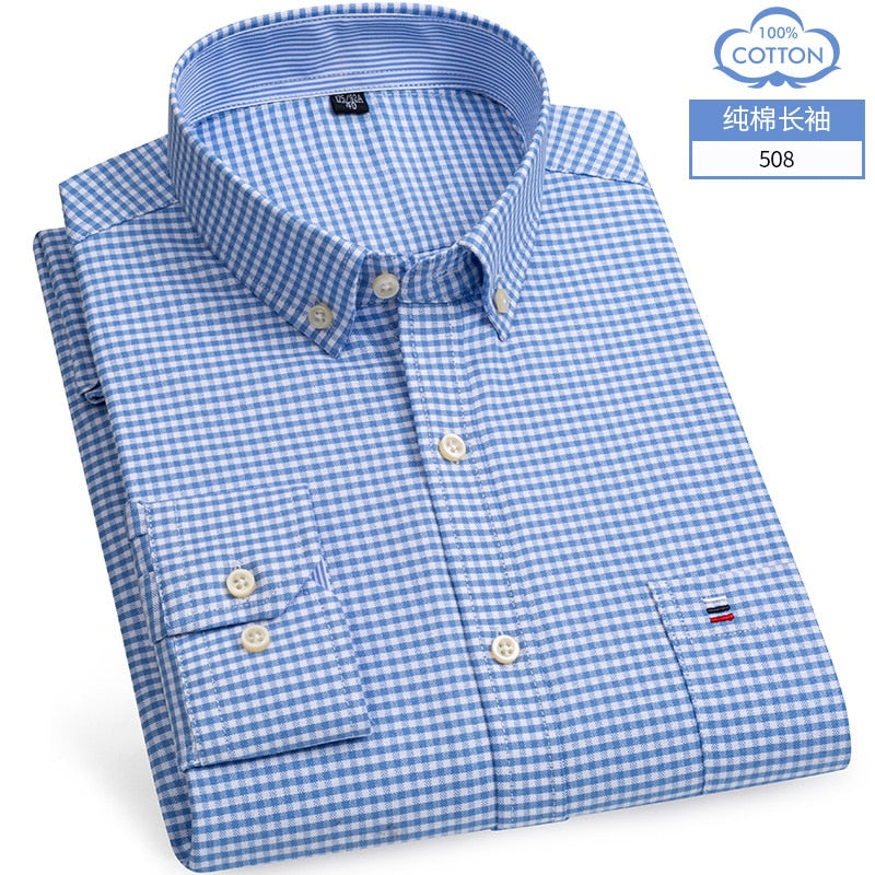 Chemise OXFORD en coton à manches longues - Élégance et confort réunis.