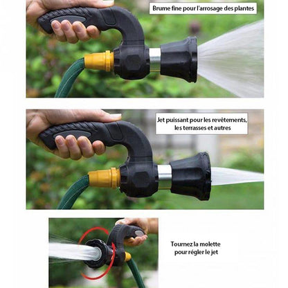 Adaptateur en métal pour pistolet à eau haute pression - Arrosage facilité!