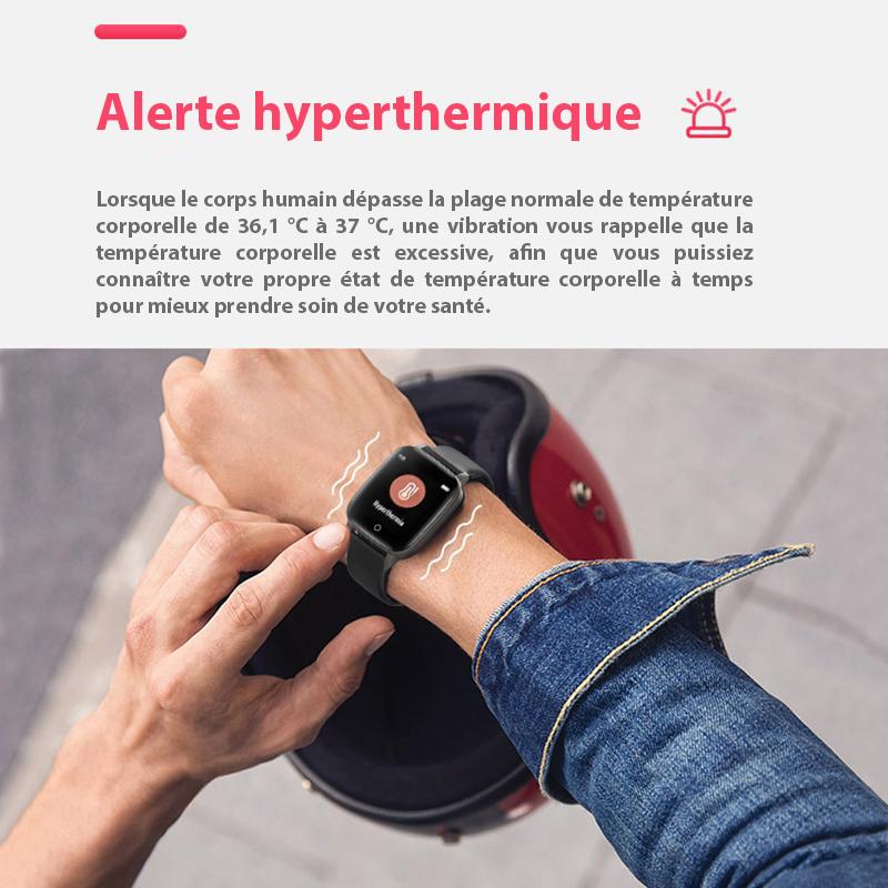 Montre Thermo-watch Innovante : Suivi Température & Rythme Cardiaque