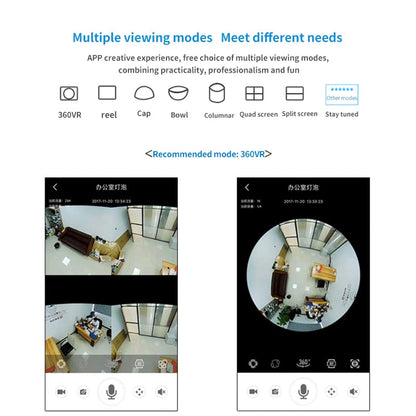 Ampoule espionne avec caméra panoramique 360° HD