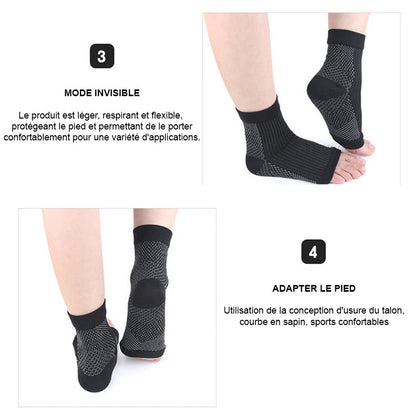 Chevillères Anti-Fatigue de Compression pour Marche et Course