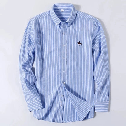 Chemise OXFORD en coton à manches longues - Élégance et confort réunis.