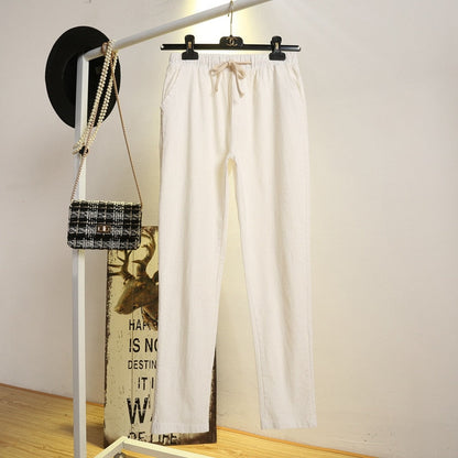Pantalon Estival en Coton et Lin – Léger et Confortable pour Femme