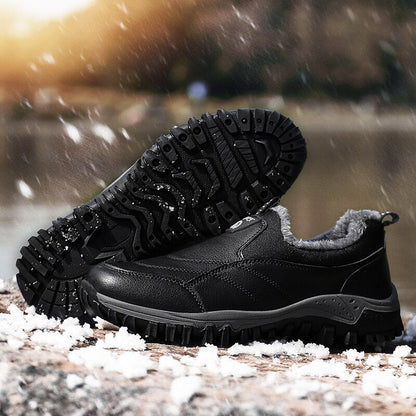 Chaussures d'hiver chaudes et antidérapantes sans lacets pour homme