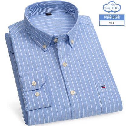 Chemise OXFORD en coton à manches longues - Élégance et confort réunis.