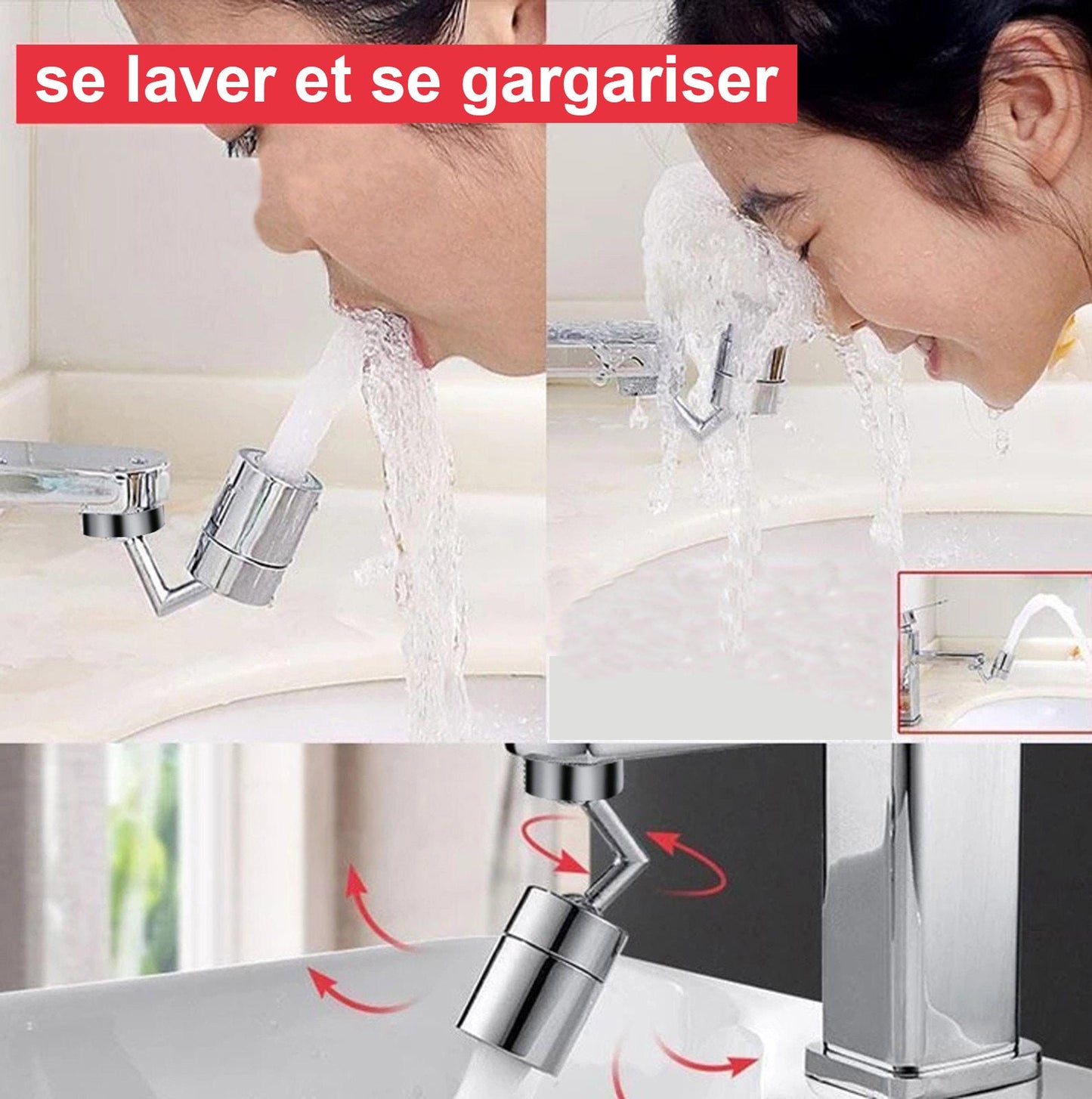 Tête Rotative Innovante pour Robinet avec Jet Anti-éclaboussures