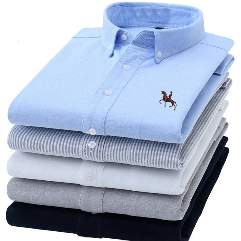 Chemise OXFORD en coton à manches longues - Élégance et confort réunis.