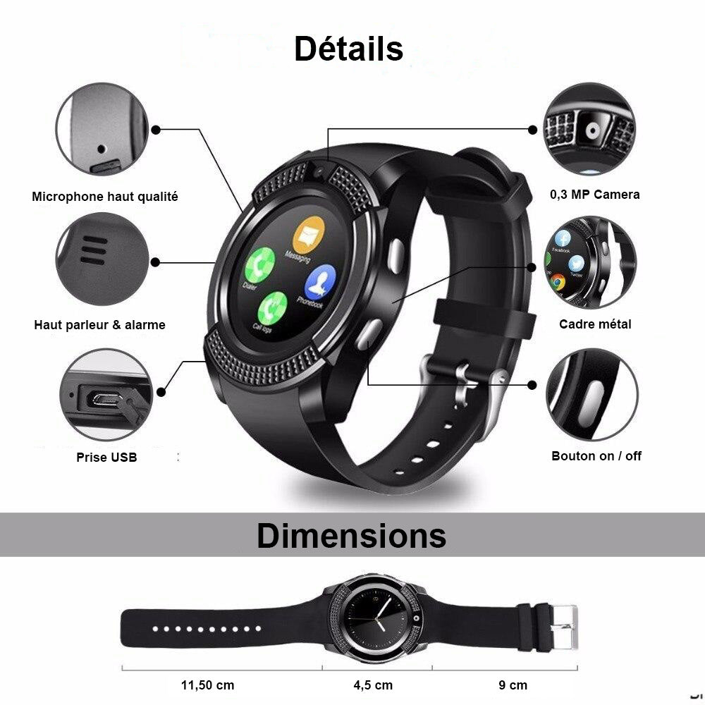 Montre connectée élégante "Nayah" – Votre alliée technologique au poignet