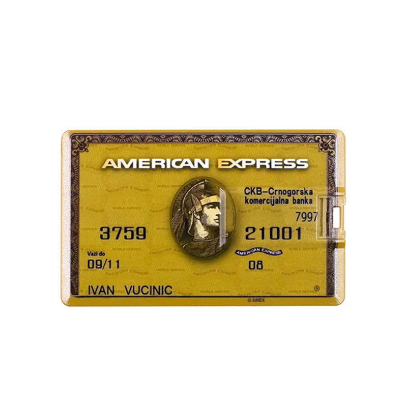 Clé USB ultra-mince 128 Go en forme de carte bancaire, pratique et stylée