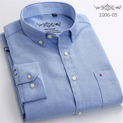 Chemise OXFORD en coton à manches longues - Élégance et confort réunis.