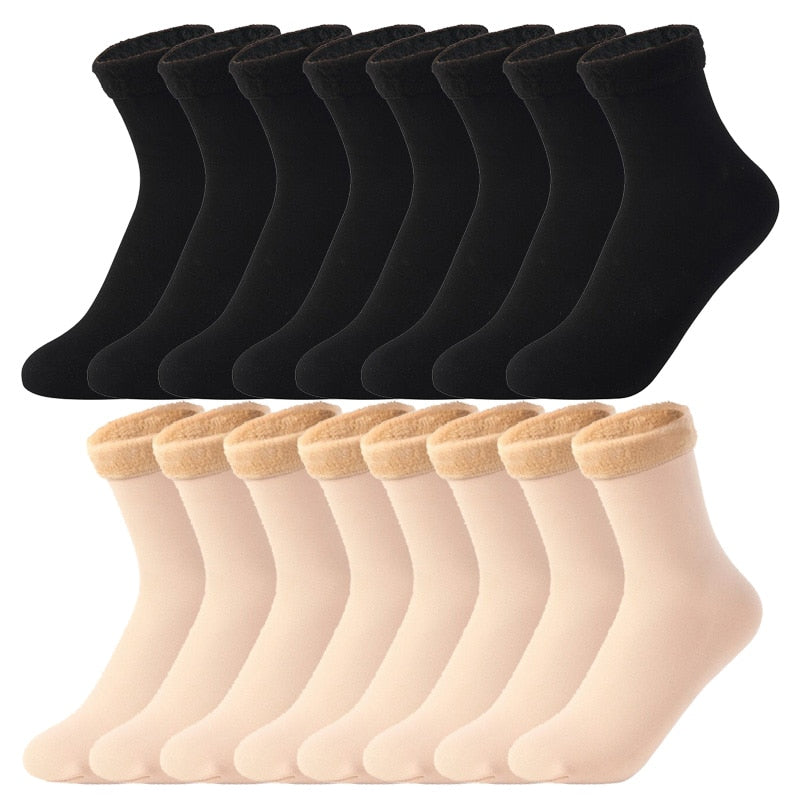 Chaussettes thermiques confortables - Lot de 8 paires idéal pour l’hiver