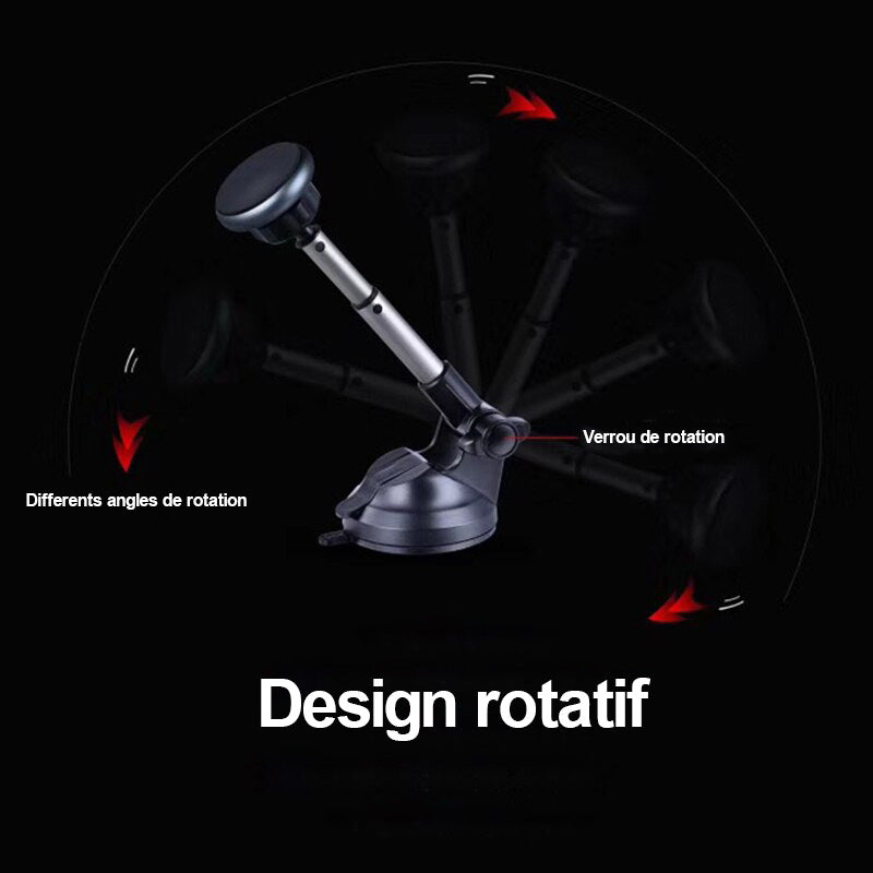 Support de téléphone magnétique télescopique pour voiture