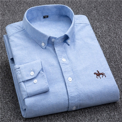 Chemise OXFORD en coton à manches longues - Élégance et confort réunis.