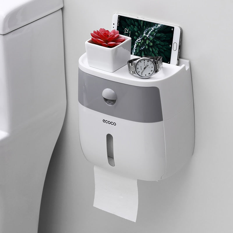 Distributeur de Papier Toilette Pratique avec Rangement Élégant