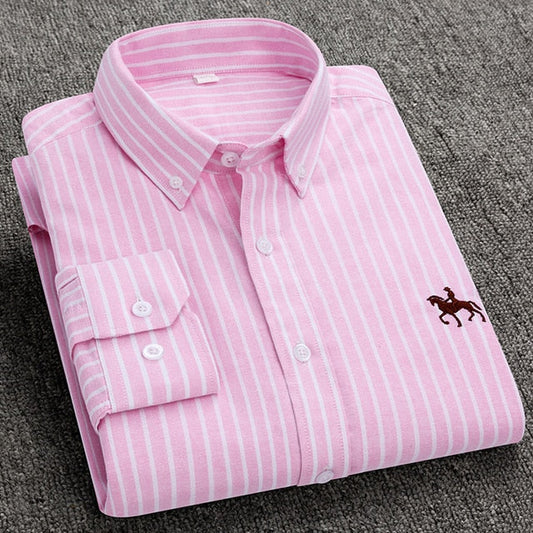 Chemise OXFORD en coton à manches longues - Élégance et confort réunis.