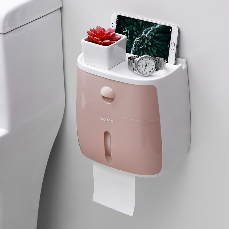 Distributeur de Papier Toilette Pratique avec Rangement Élégant