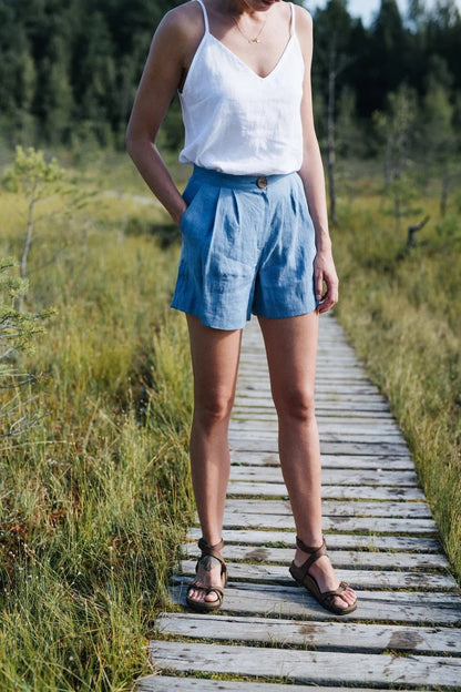 Débardeur Vintage en Lin Léa - Style et Confort Assurés