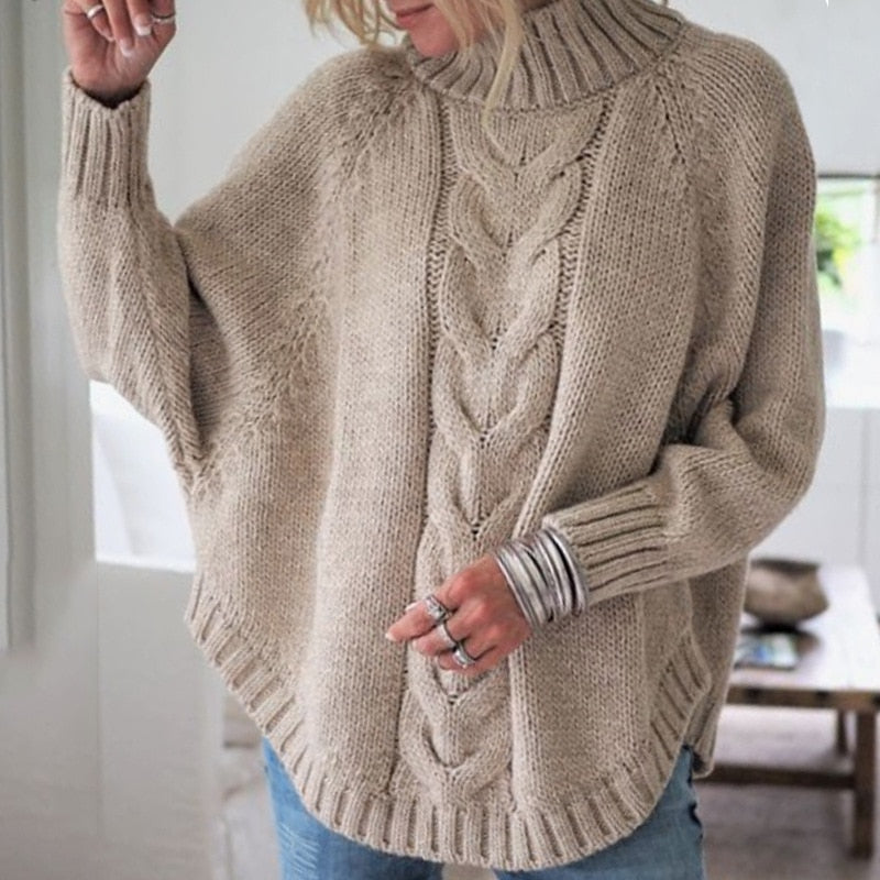 Pull Oversize en Maille Torsadée - Élégance et Confort pour Femme
