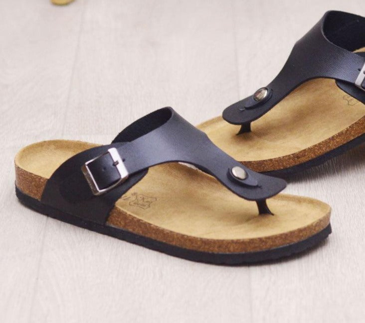 Sandales en liège élégantes et confortables avec entre-doigts