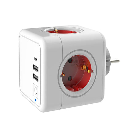 Multiprise Cube 4 Prises + 3 Ports USB - Le Compagnon Idéal pour Vos Appareils