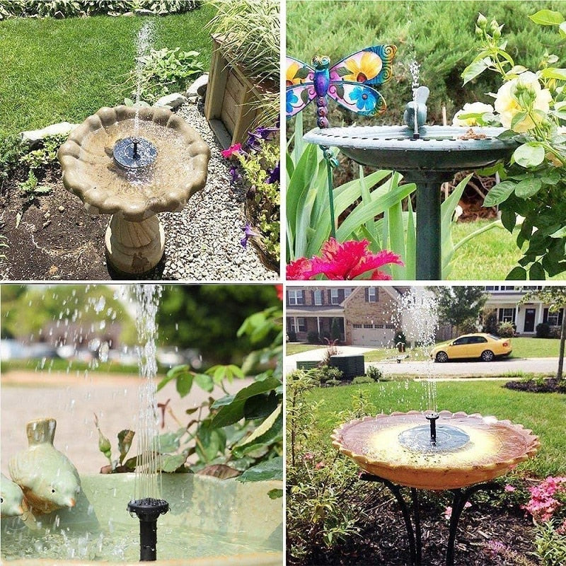 Mini fontaine solaire magique pour jardin - Élégance et sérénité