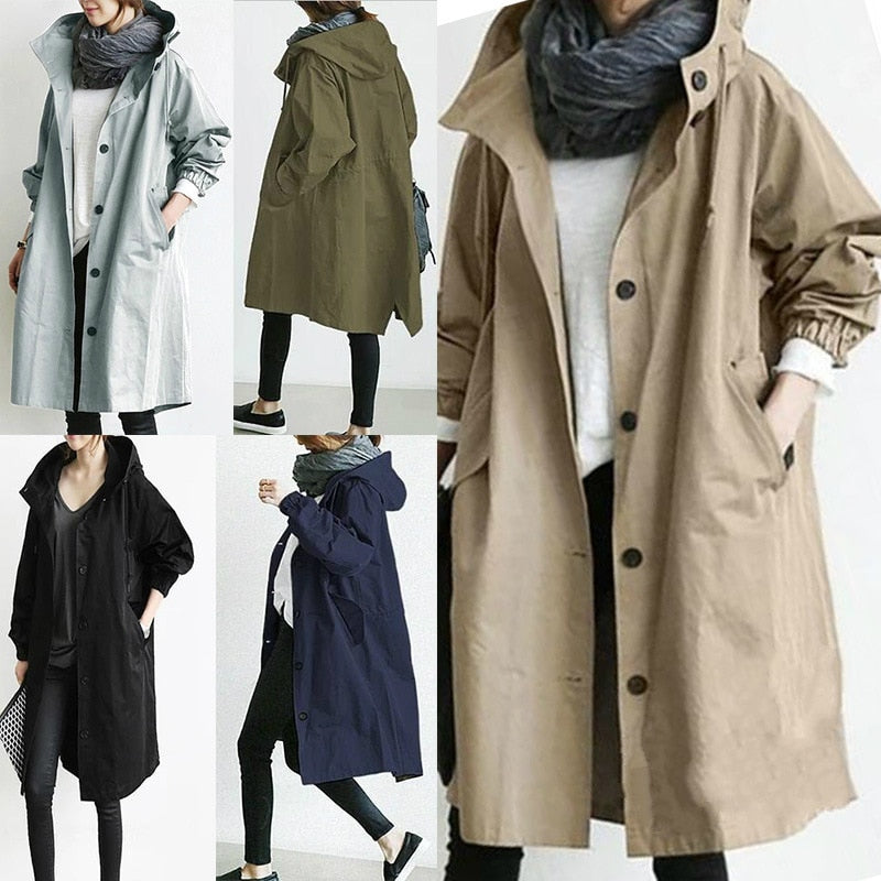 Trench-Coat Élégant Imperméable pour Femme