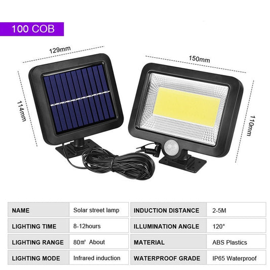 Lampe Murale Solaire Étanche avec Détecteur de Mouvement