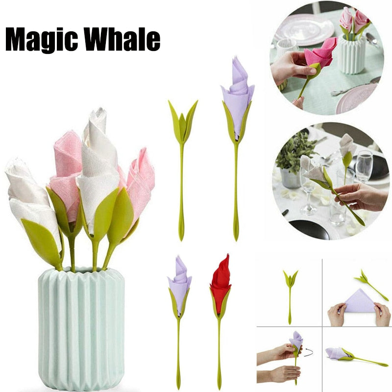 Porte-Serviettes Floral Élégant pour une Table Chic