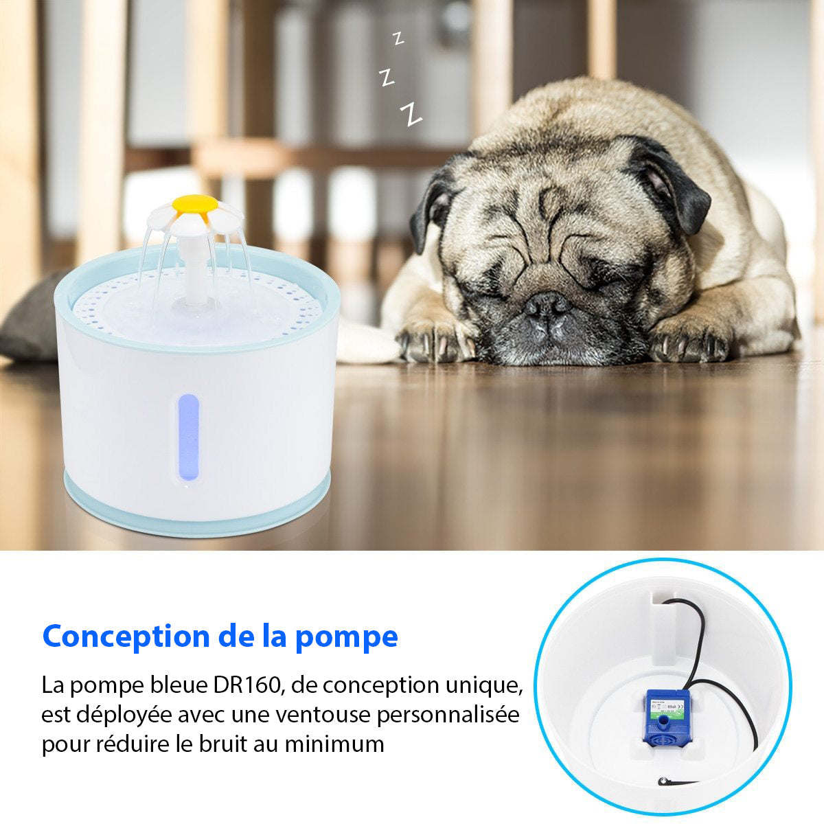 Fontaine à eau intelligente pour chiens et chats, hydratation facile