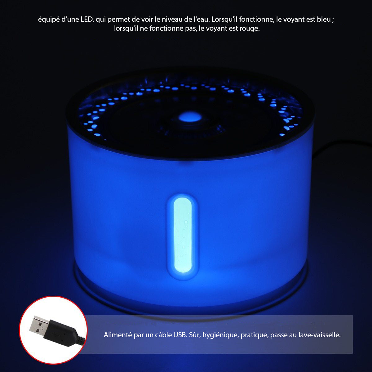 Fontaine à eau intelligente pour chiens et chats, hydratation facile