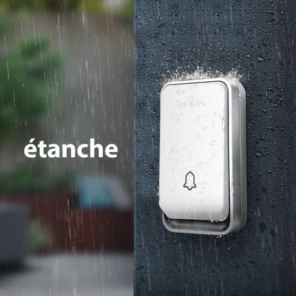 Sonnette Sans Fil Auto-Alimentée IP44 - Installation Facile