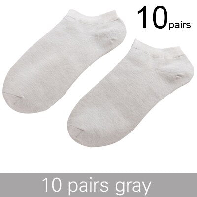 Chaussettes d'Été en Fibre de Bambou - Lot de 10 Paires Confortables et Écologiques