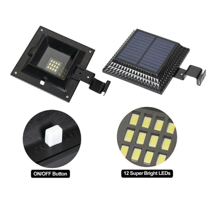 Lampes solaires LED pour gouttière - Lot de 2 élégantes et pratiques