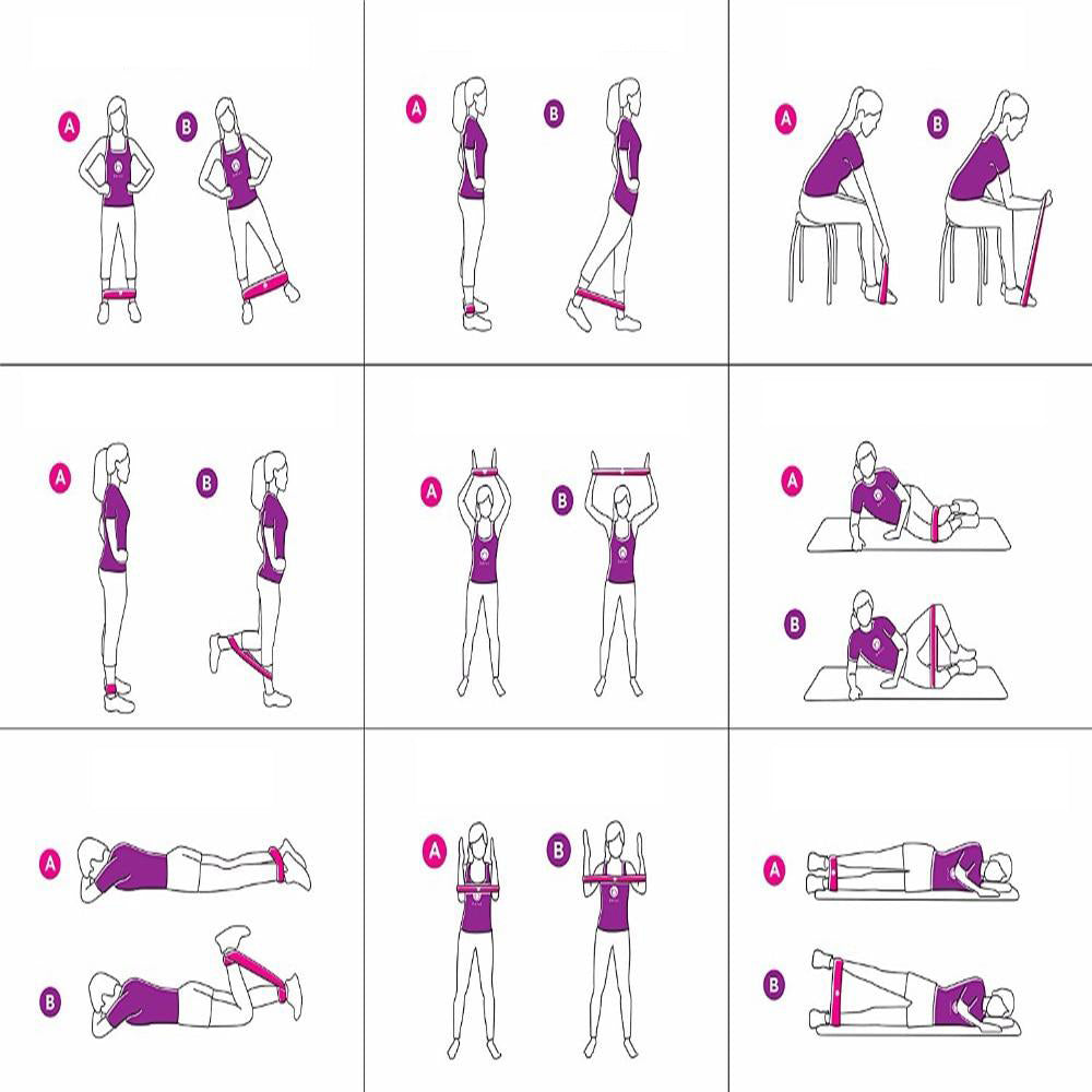 Bande élastique pour entrainement Fitness et Pilate - Livraison Offerte