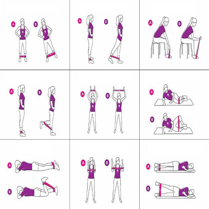 Bande élastique pour entrainement Fitness et Pilate - Livraison Offerte