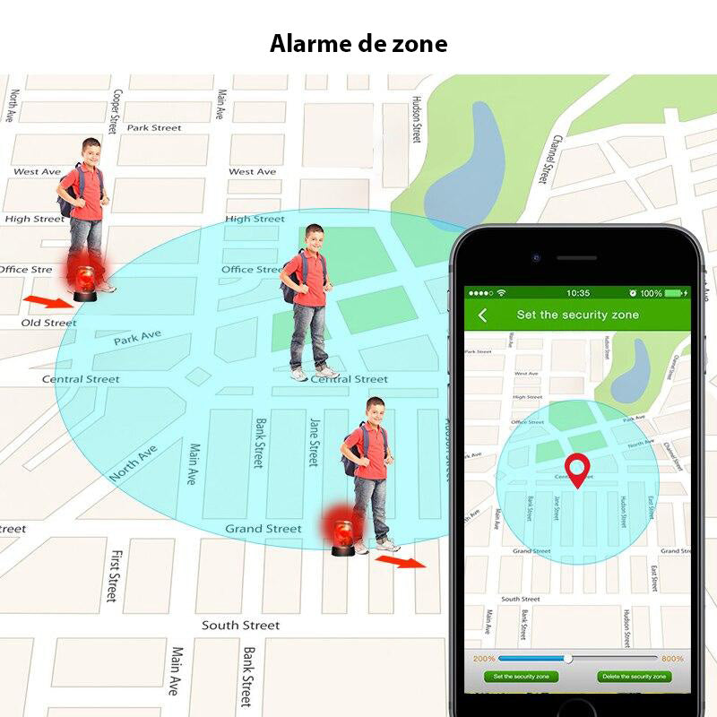 Montre GPS Connectée Sécurité avec Fonction SOS pour Enfants