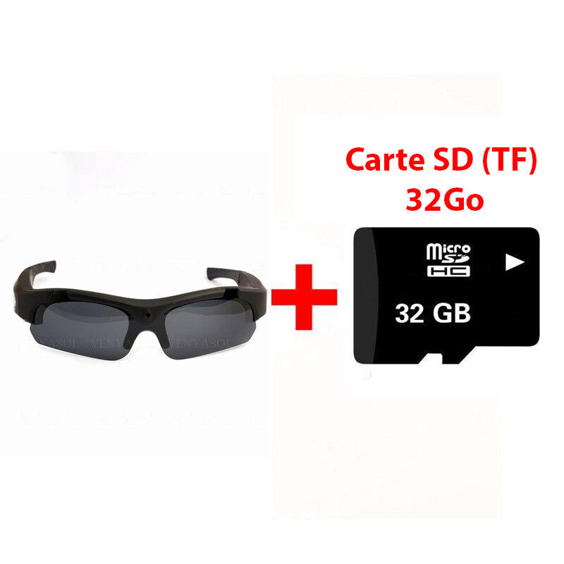 Lunettes Espion avec Caméra Intégrée pour Enregistrements Discrets